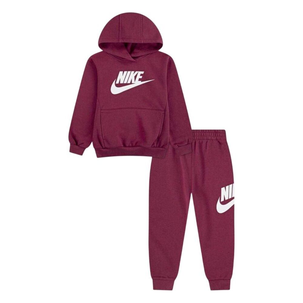 Nike Girls Fleece Long-Sleeved Tracksuit Set / Beet Red
